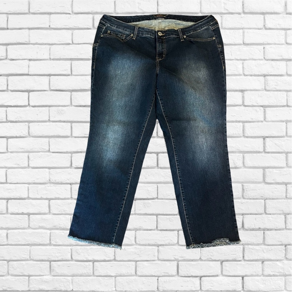 Torrid Dark Blue Boyfriend Jeans - Relaxed Crop